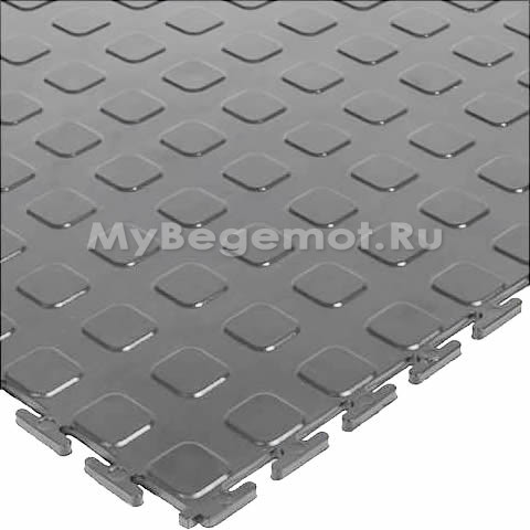 Модульное напольное ПВХ покрытие M-TILE JETON, Серый 7 мм