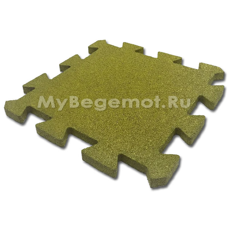Резиновая плитка на пазлах M-KORT PUZZLE, 500x500х20 мм, песочная