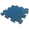 Резиновая плитка  на пазлах M-KORT PUZZLE, 500x500х20 мм, синяя