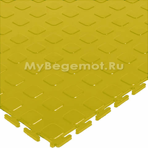 Модульное напольное ПВХ покрытие M-TILE JETON, Желтый 7 мм