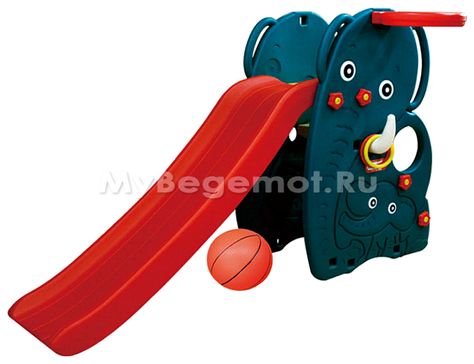 Горка Happy Box Слон JM-765W с баскетбольным кольцом и мячом