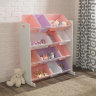 Стеллаж для хранения с 12 контейнерами KidKraft, бело-пастельный