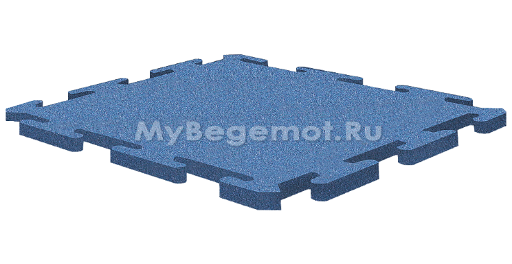 Резиновая плитка на пазлах RUBBLEX PUZZLE 1000х1000х15 мм, синяя