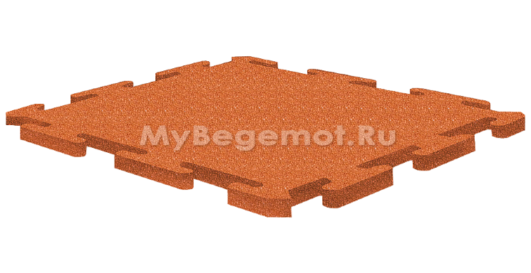 Резиновая плитка на пазлах RUBBLEX PUZZLE 1000х1000х15 мм, коричневая