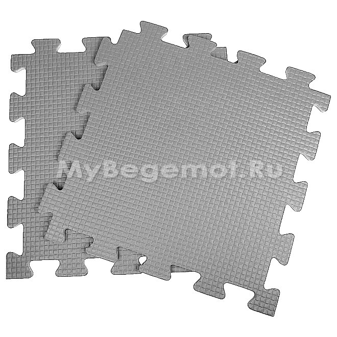 Покрытие для спортзала 75х75x1 см, 55 Shore A, серое