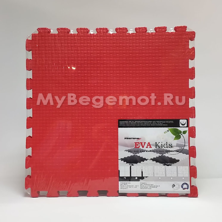 Мягкий пол EVA KIDS, коврики-пазлы 50х50x1.0 см, АССОРТИ