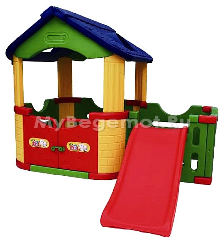 Двойной игровой домик Happy Box JM-802С с горкой