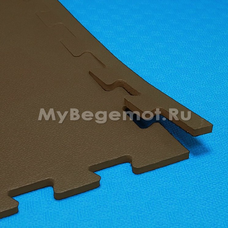 Покрытия для спортзала 100х100x1 см, 70 Shore A, коричневые