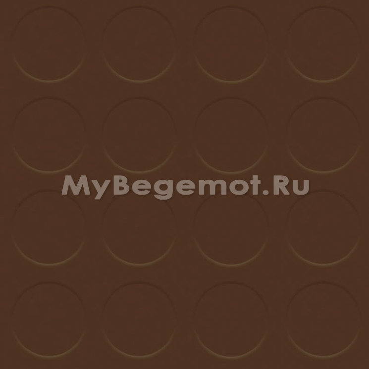 Резиновая дорожка, рулонная резина ТЭП "Монетка" 1.2*10.0 м, коричневый