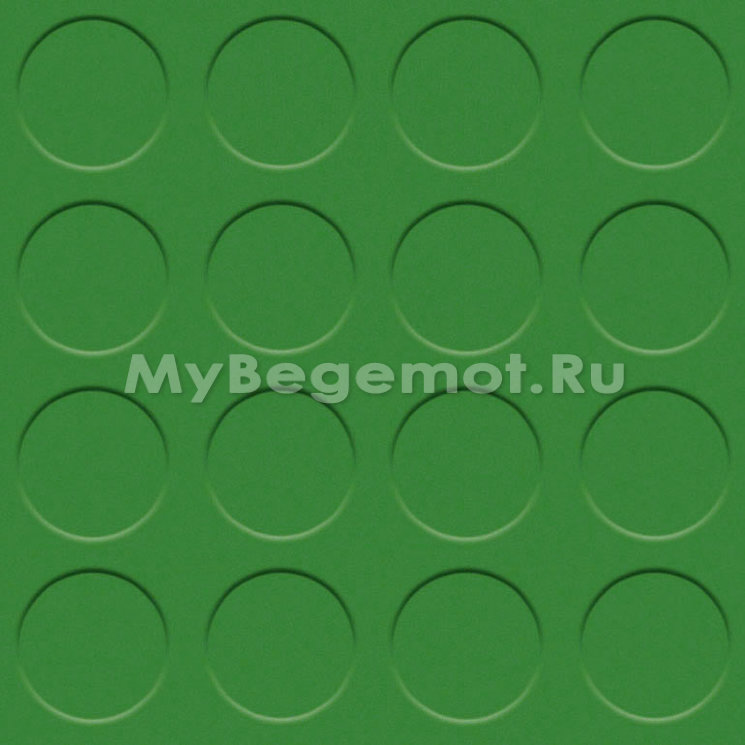 Резиновая дорожка, рулонная резина ТЭП "Монетка" 1.2*10.0 м, зеленый