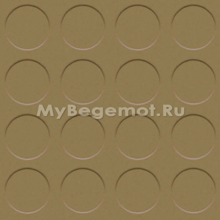 Резиновая дорожка, рулонная резина ТЭП "Монетка" 1.2*10.0 м, бежевый