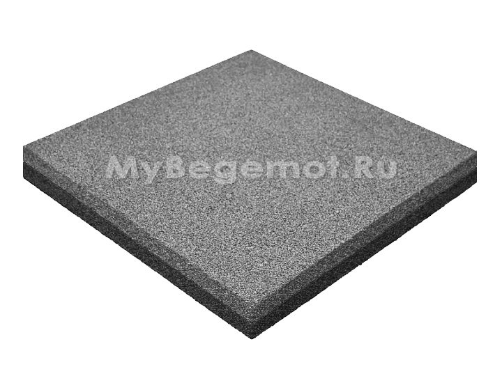 Резиновая плитка M-KORT STANDART, 500x500х20 мм, серая