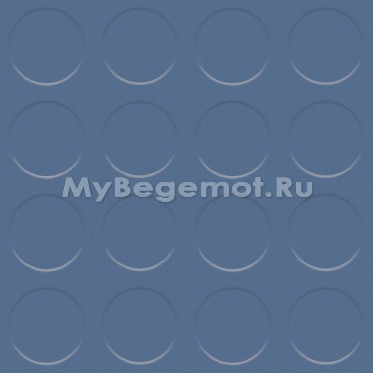 Резиновая дорожка, рулонная резина ТЭП "Монетка" 1.0*10.0 м, голубой