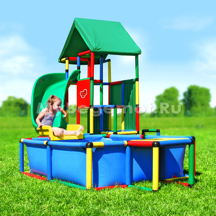 Детский конструктор Quadro Universal + Pool L + Curved Slide