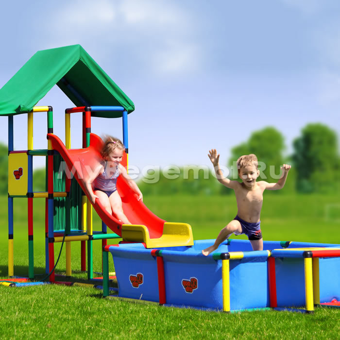 Детский конструктор Quadro Universal + Pool L + Modular Slide