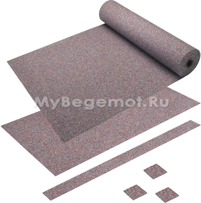 Резиновое рулонное покрытие из крошки Kraitec Diy Protect