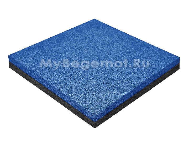 Резиновая плитка M-KORT STANDART, 500x500х30 мм, синяя