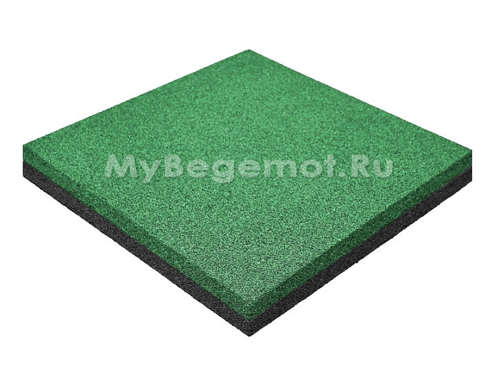 Резиновая плитка M-KORT STANDART, 500x500х30 мм, зеленая