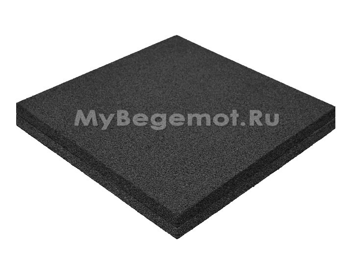 Резиновая плитка M-KORT STANDART, 500x500х30 мм, черная