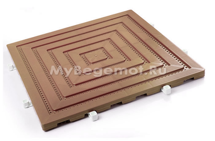 Пластиковая уличная модульная плитка ECOPLAST, терракот