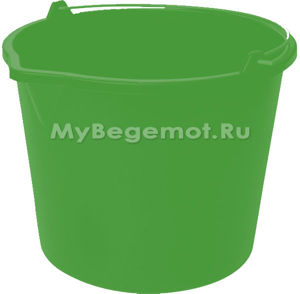 Ведро строительное штукатурно-малярное 20 л. (с носиком) зеленое