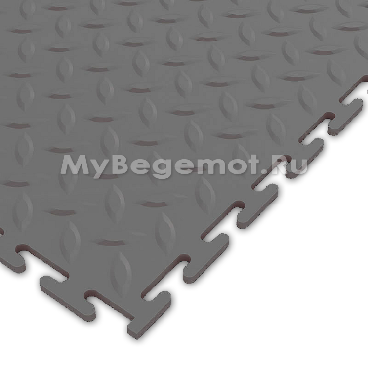 Эластичное спортивное модульное ПВХ покрытие M-TILE SPORTLINE HARD STEEL, 7 мм